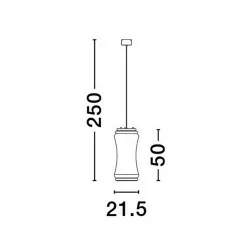 LUCES ABANCAY LE44594 czarna lampa wisząca LED 21W, 567lm, nowoczesna