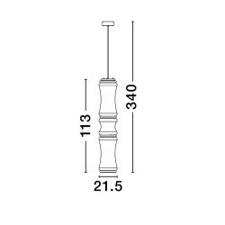 LUCES ABANCAY LE44593 hanging lamp black LED 37W, 888lm, modern