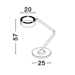 LUCES ALMAY LE44607/8 regulowana lampa stołowa LED 3000K biała, czarna