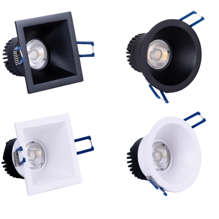 OXYLED PERO SQ/RO recessed LED fixture 8W 3000K, 4000K