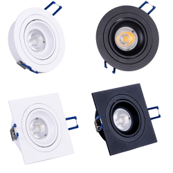 OXYLED MODI SQ/RO recessed LED fixture 8W 3000K, 4000K