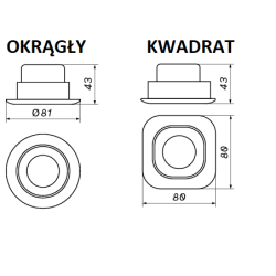 OXYLED TERI SQ/RO recessed LED fixture 8W 3000K, 4000K