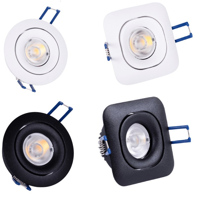 OXYLED TERI SQ/RO recessed LED fixture 8W 3000K, 4000K