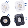 OXYLED TERI SQ/RO recessed LED fixture 8W 3000K, 4000K