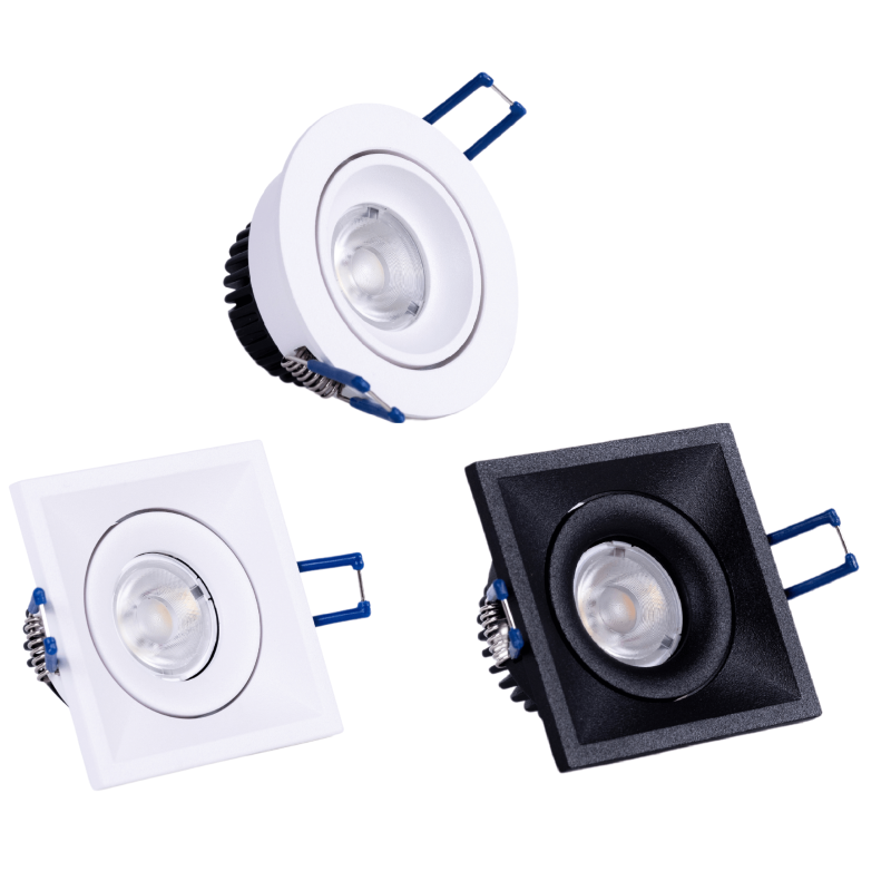 OXYLED QUBO SQ/RO recessed LED fixture 8W 3000K, 4000K