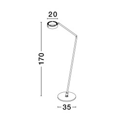 LUCES ALMAY LE44609 LED floor lamp 23W, 1853lm, modern IP20