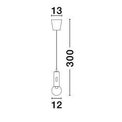 LUCES BARBARA LE44549/50 lampa wisząca LED 11W, 763lm, biała, czarna