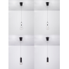 LUCES BARBARA LE44549/50 LED hanging lamp 11W, 763lm, white, black