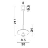 LUCES BAILA LE44533/4/5/6 lampa wisząca LED 8W, 590lm 4 kolory stylowa