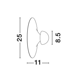 LUCES BAILA LE44538/9/40/41 okrągły kinkiet LED 9W 315lm 4 kolory IP20