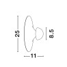 LUCES BAILA LE44538/9/40/41 okrągły kinkiet LED 9W 315lm 4 kolory IP20