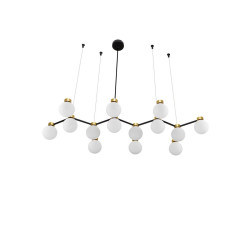 LUCES CAMINOS LE44545 elegant hanging lamp black and gold 14 x G9