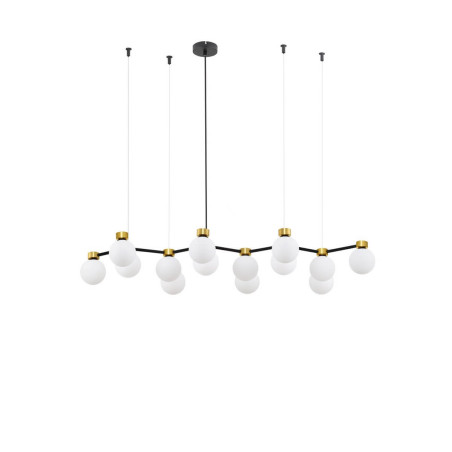 LUCES CAMINOS LE44545 elegancka lampa wisząca czarno-złota 14 x G9