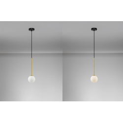 LUCES CHAO LE44267 hanging lamp, black and gold, metal/glass, G9, IP20