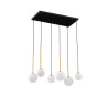 LUCES CHAO LE44268 hanging lamp 6xG9, black and gold, metal/glass IP20