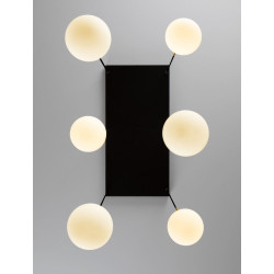 LUCES CHAO LE44268 hanging lamp 6xG9, black and gold, metal/glass IP20