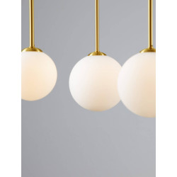 LUCES CHAO LE44268 hanging lamp 6xG9, black and gold, metal/glass IP20