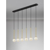 LUCES CHAO LE44269 hanging lamp 6xG9, black and gold, metal/glass, IP20