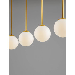 LUCES CHAO LE44269 lampa wisząca 6xG9, czarno-złota, metal/szkło, IP20