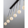 LUCES CHAO LE44269 lampa wisząca 6xG9, czarno-złota, metal/szkło, IP20