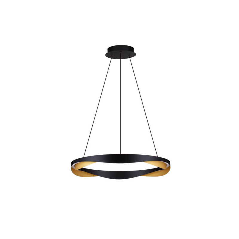 LUCES PATAPO LE44460 round LED hanging lamp 3000K 53W black and gold