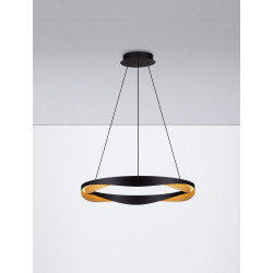 LUCES PATAPO LE44460 round LED hanging lamp 3000K 53W black and gold