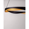 LUCES PATAPO LE44460 round LED hanging lamp 3000K 53W black and gold