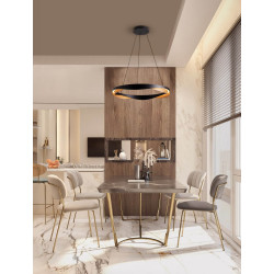 LUCES PATAPO LE44460 round LED hanging lamp 3000K 53W black and gold