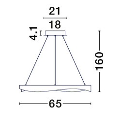 LUCES PATAPO LE44460 okrągła lampa wisząca LED 3000K 53W czarno-złota