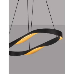 LUCES PATAPO LE44461 LED hanging lamp 62W 3093 lm black and gold IP20