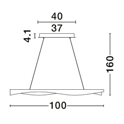 LUCES PATAPO LE44461 lampa wisząca LED 62W 3093 lm czarno-złota IP20