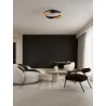 LUCES PATAPO LE44462 LED ceiling lamp 3000K 40W black and gold IP20