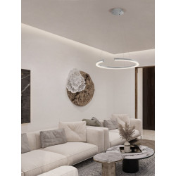 LUCES ORINOCO LE44530 hanging lamp silver, LED 48W, 3000K modern