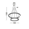 LUCES ORINOCO LE44531 nowoczesna lampa wisząca LED 70W, 3000K, srebrna