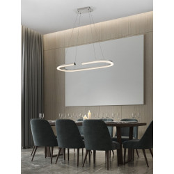 LUCES ORINOCO LE44532 lampa wisząca LED 48W, 3500K srebrna, nowoczesna