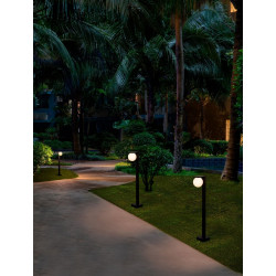 LUCES SAENZ LE73615/6 LED garden lamp, black, IP65, 2 sizes