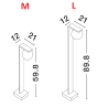 LUCES SAENZ LE73615/6 lampa ogrodowa LED, czarna, IP65, 2 rozmiary