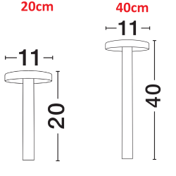 LUCES NEIVA LE73617/8/9/20 LED garden lamp 2 colors IP65 2 sizes