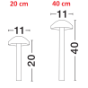 LUCES PABLO LE73621/2 lampa ogrodowa LED czarna IP65 2 wysokości