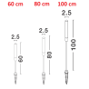 LUCES CABAL LE73623/4/5 lampa stojąca LED IP65, 4W, 195lm, 3 wysokości