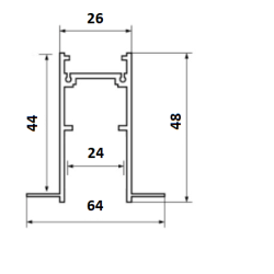 SLED MULTILINE szynoprzewód magnetyczny wpuszczany płyta 12,5mm