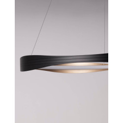 LUCES SATIPO LE44470/1 lampa wisząca LED 60/80 cm, czarno-złota