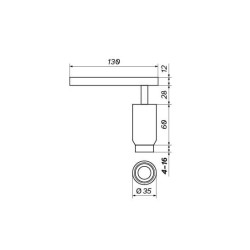 LOONARI MiniLINE ZOOM SPOT LED 6W black, white 48V