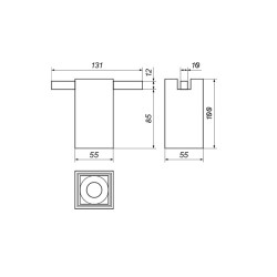 LOONARI MiniLINE POINT SQ LED 10W  black, white magnetic surface track