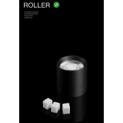 SLED ROLLER MINI Lampa natynkowa LED 5W 450lm, IP20 czarna, biała tuba