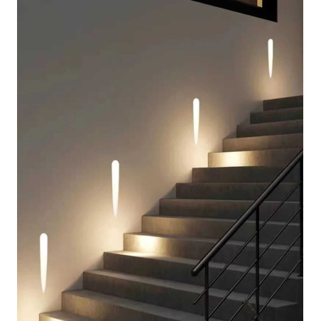 SLED ATELIER mini recessed plaster wall lamp GU10, perfect for stairs