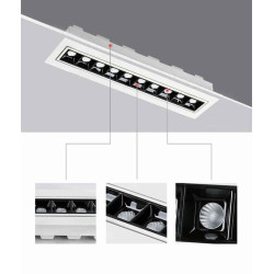 SLED ZANO movable recessed LED luminaire 10W/20W/30W 3000K IP20