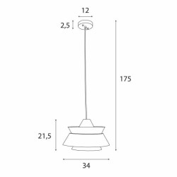 MAXlight Kioto P0549 wewnętrzna lampa wisząca brązowa drewno E27