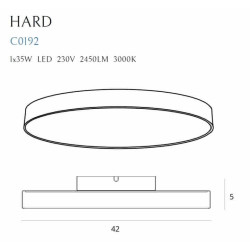 MAXLIGHT Hard C0231 LED ceiling lamp 3000K black metal 42cm