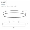 MAXLIGHT Hard C0231 LED ceiling lamp 3000K black metal 42cm